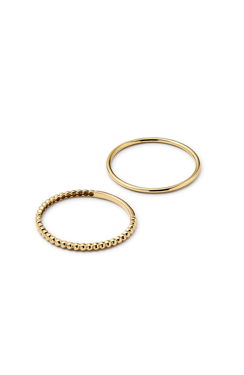 Ana Luisa Gold Band Ring - Gold Bead Ring Set, Alternate, color, Gold
