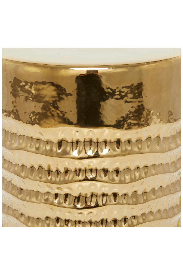 Goldtone Ceramic Glam Accent Table, Alternate, color, GOLD