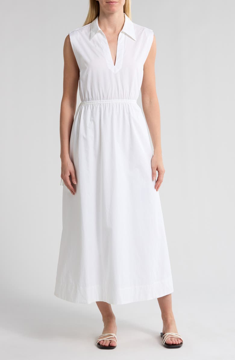 rag & bone Joan Sleeveless Poplin A-Line Dress, Main, color, White