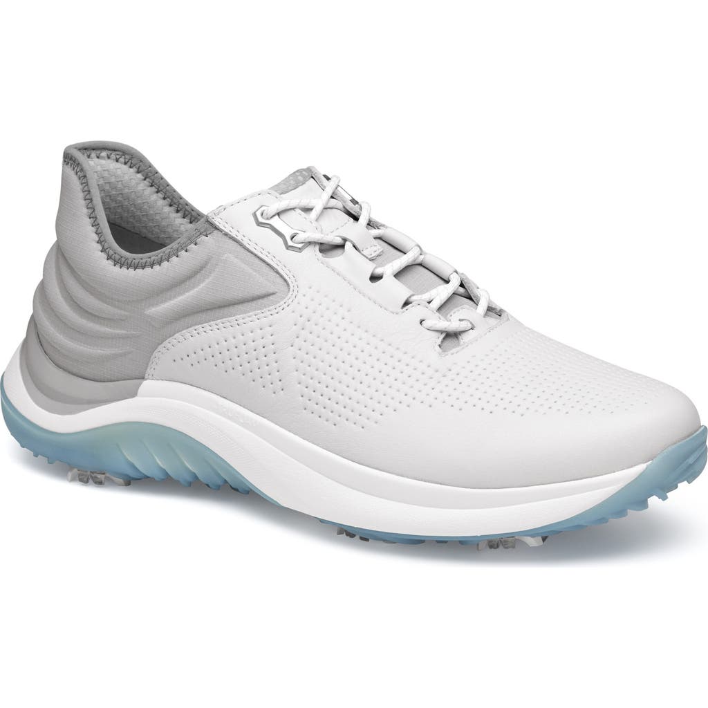 Johnston & Murphy Hts1-luxe Waterproof Golf Shoe In Gray