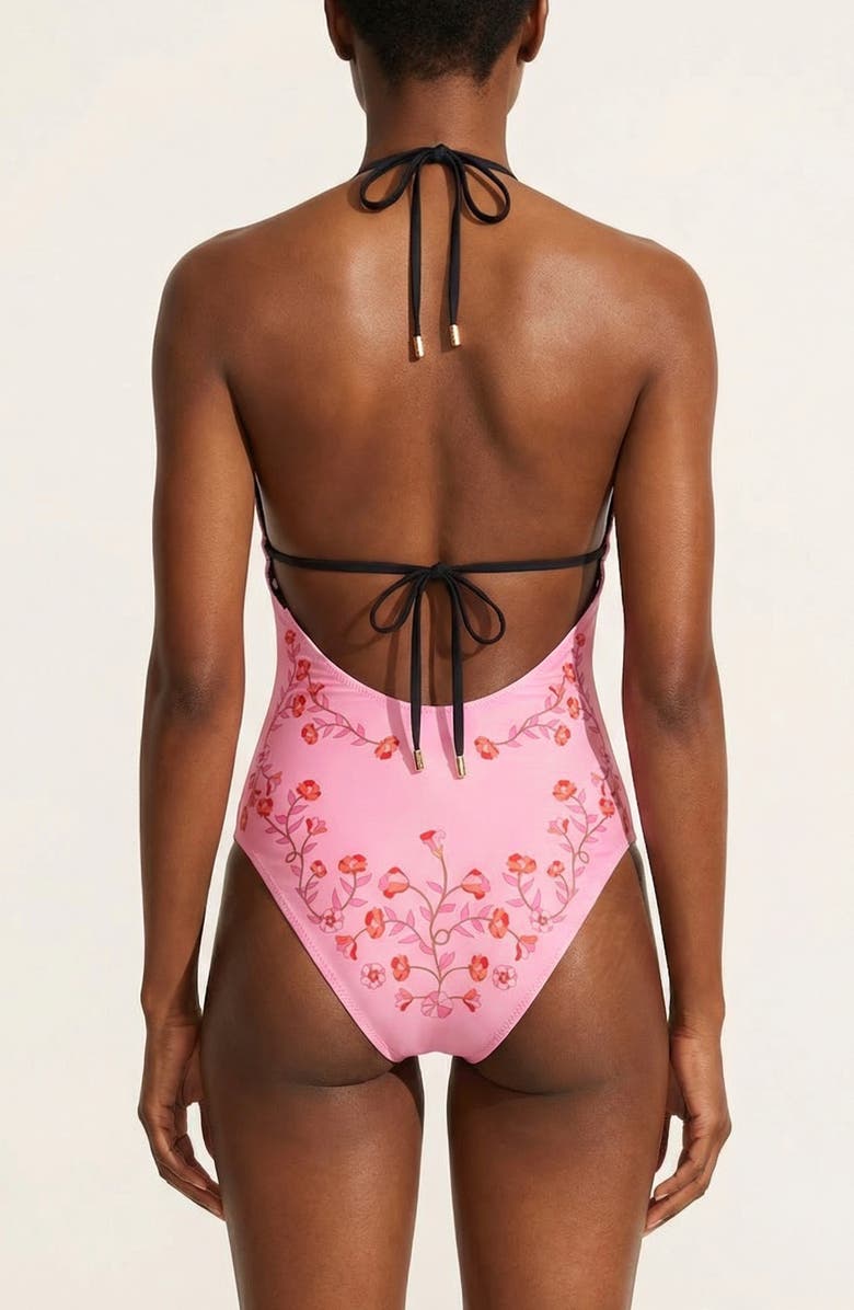 Jessie Zhao New York Wild Garden Reversible One Piece Swimsuit, Alternate, color, Pink
