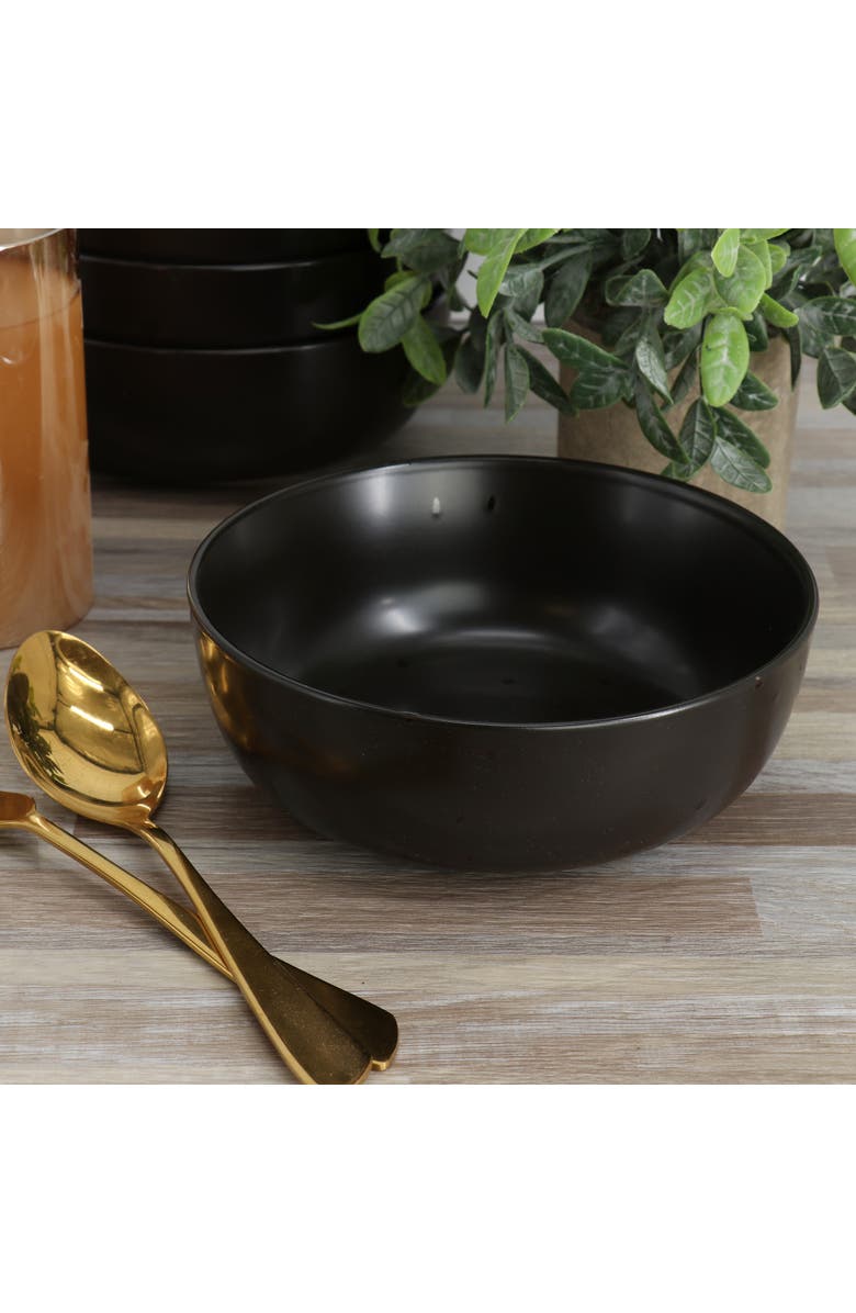 Studio 3B Mio Modern Coupe 6 piece 6.5in Round Stoneware Bowl Set, Alternate, color, Pepper