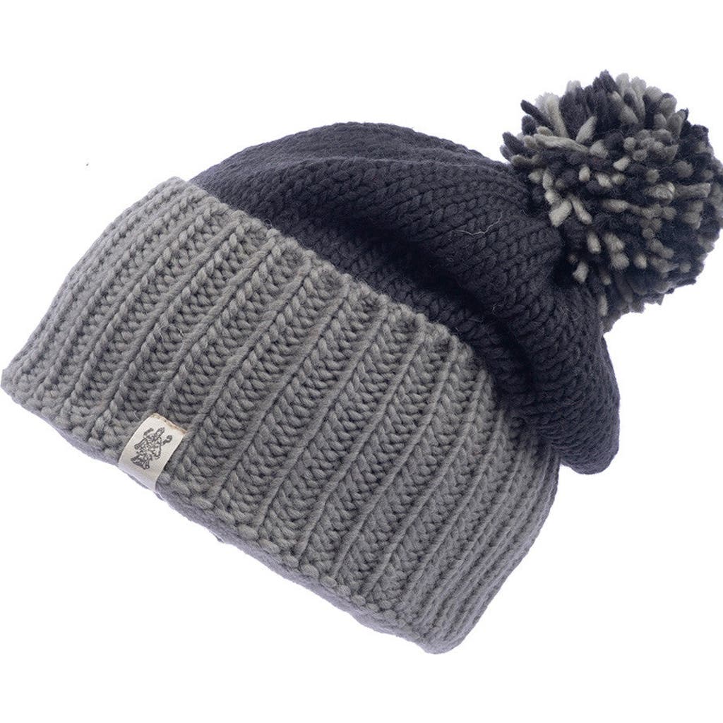 Nirvana Designs Masha Pom Slouch In Charcoal