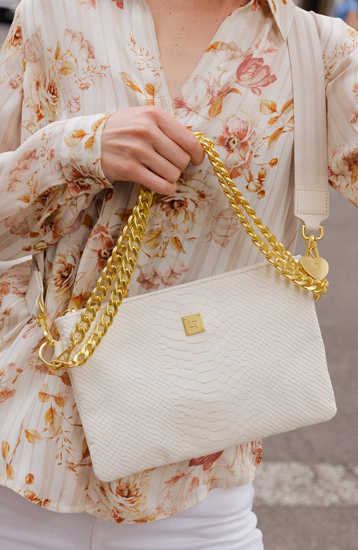 Almost Famous Quilted Leather Crossbody Bag, Alternate, color, CREAM PYTHON LEATHER