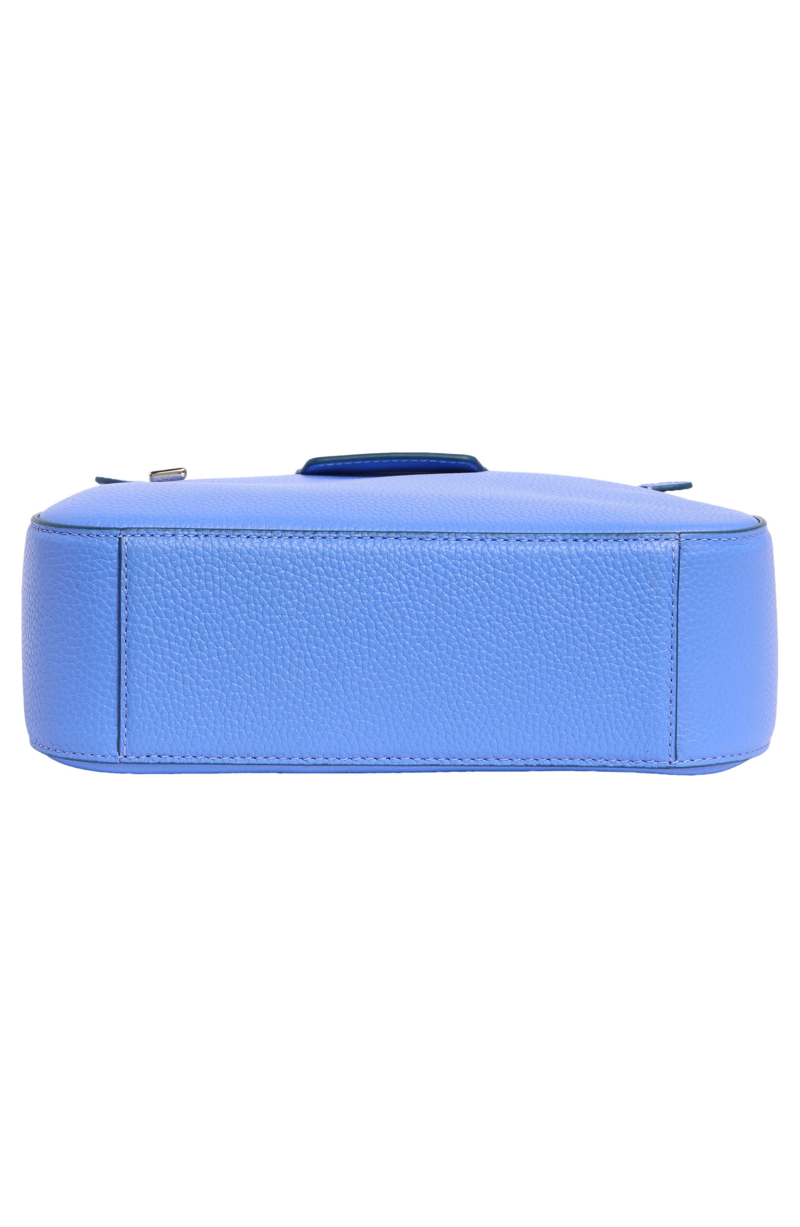 hudson pebble leather messenger bag, Alternate, color, DARK PERIWINKLE