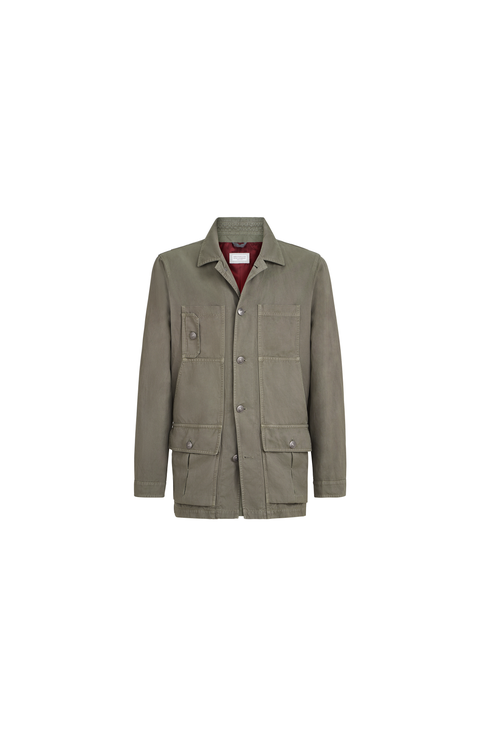 Cotton and linen outerwear jacket