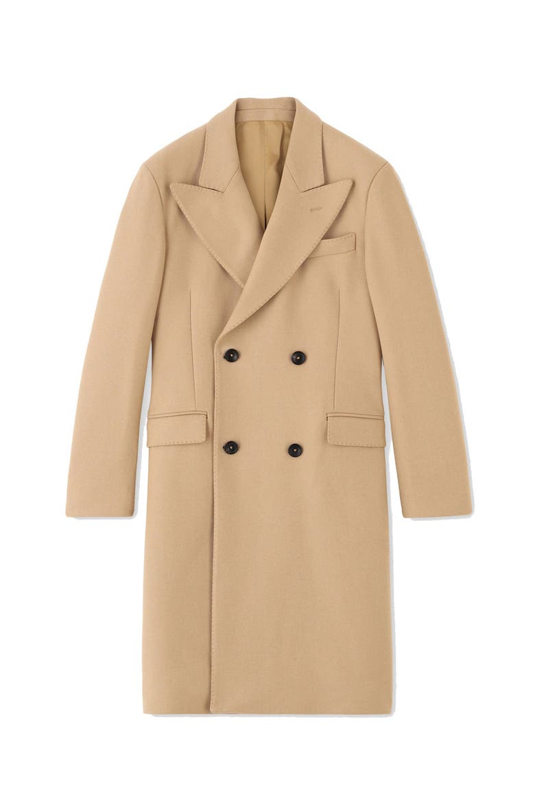 Ernesto Wool Double-Breasted Coat, Main, color, CAMEL