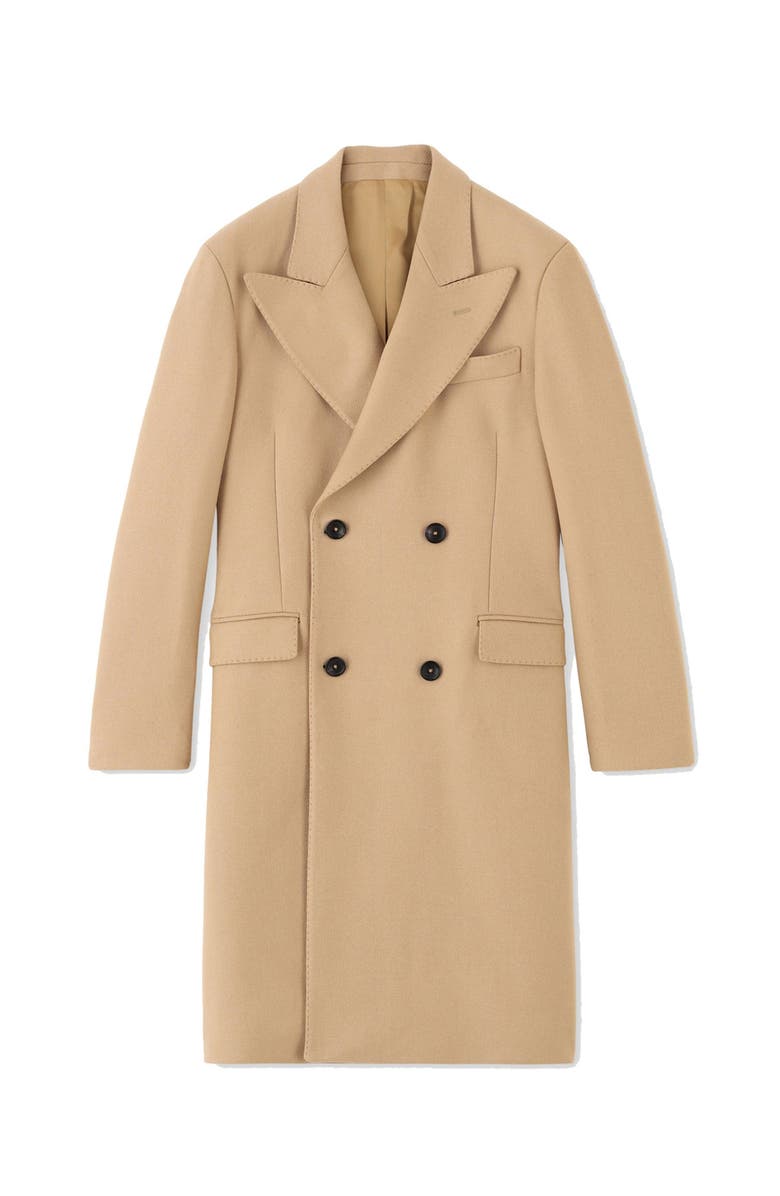 Fortela Ernesto Wool Double-Breasted Coat, Main, color, Camel