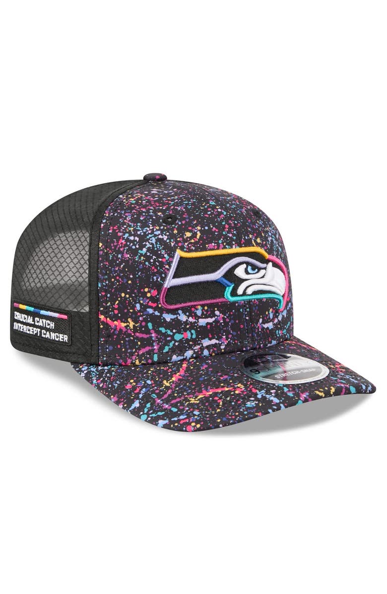 New Era Men's New Era Black Seattle Seahawks 2025 NFL Crucial Catch 9SEVENTY Adjustable Hat, Main, color, Black