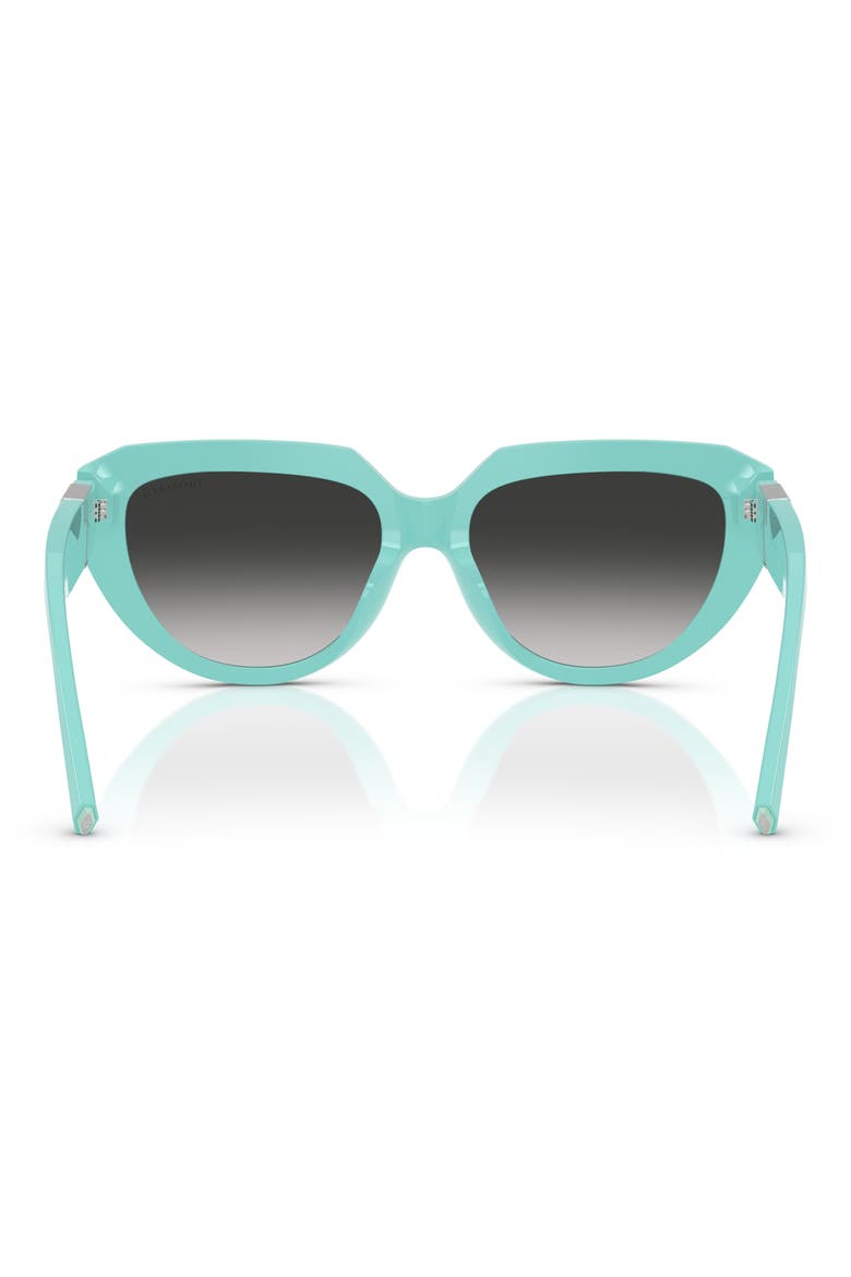 55mm Gradient Pillow Sunglasses, Alternate, color, TIFFANY BLUE / GREY GRADIENT