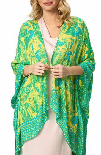 Tropical Woodblock Short Duster