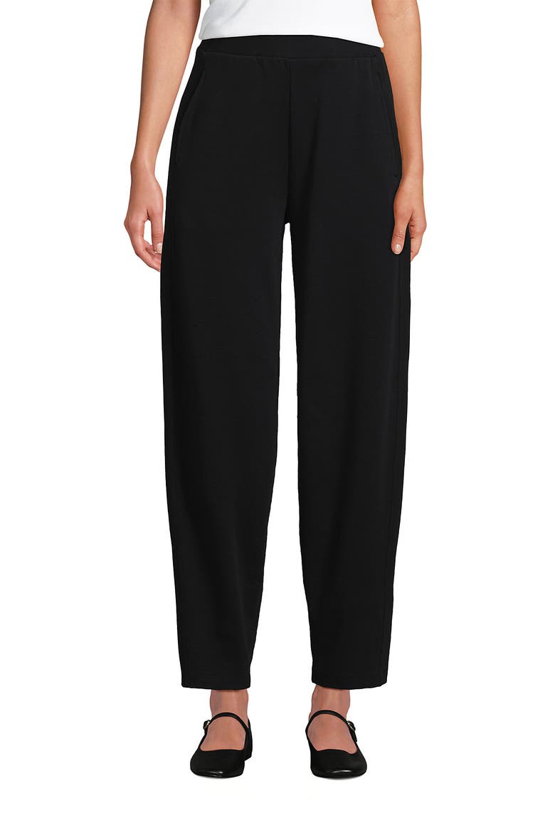 Sport Knit High Rise Barrel Ankle Pants, Alternate, color, Black