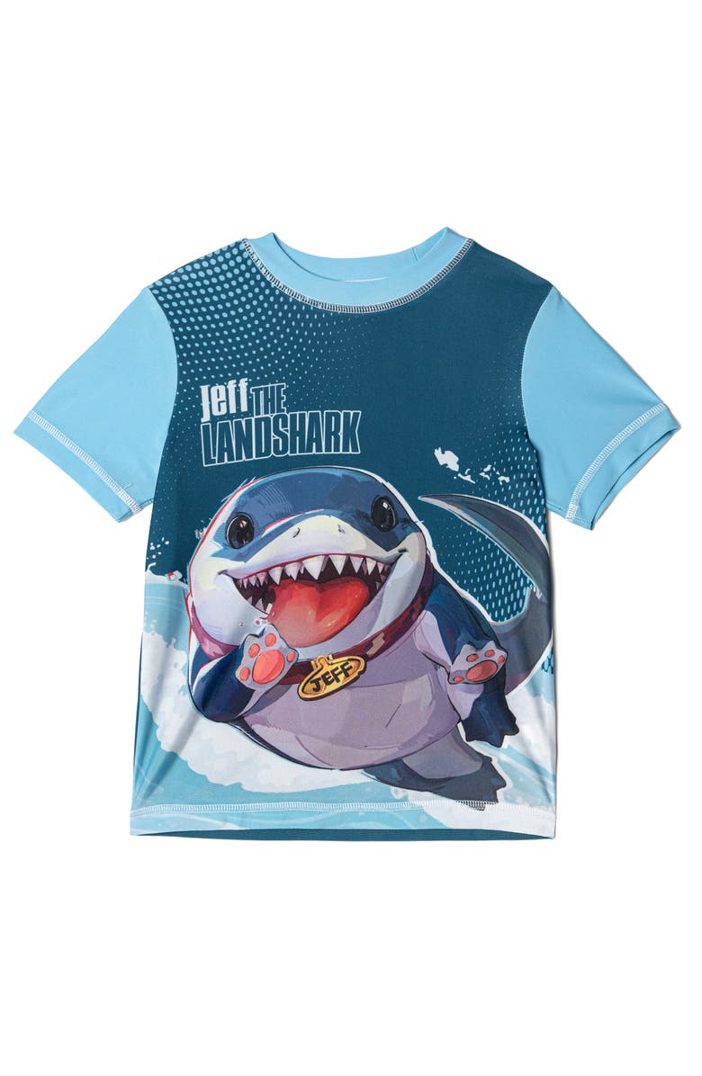 Marvel Jeff Swimwear 2-Piece Rashguard and Swim Trunks Set, Alternate, color, Jeff Landshark Blue