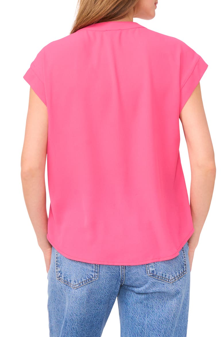 Tie Neck Top, Alternate, color, FLAMINGO PINK