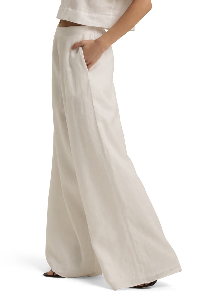 Favorite Daughter Linen Wide Leg Pants, Alternate, color, Bright White