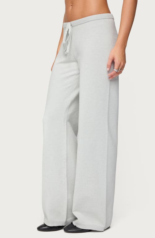 Edikted Embryn Knit Drawstring Pants In White