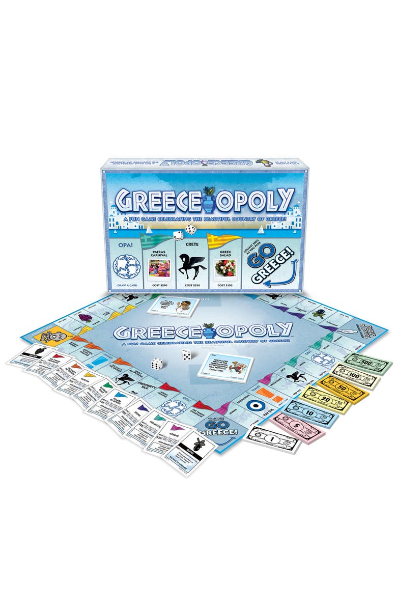 Late for the Sky Greeceopoly Monopoly Board Game, Alternate, color, Multicolored