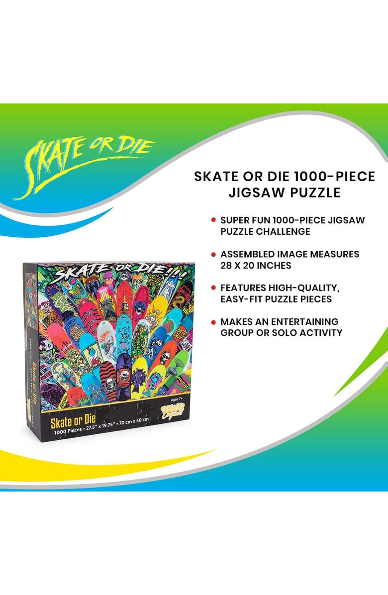 Toynk Skate or Die 1000-Piece Jigsaw Puzzle, Alternate, color, Multi-Color