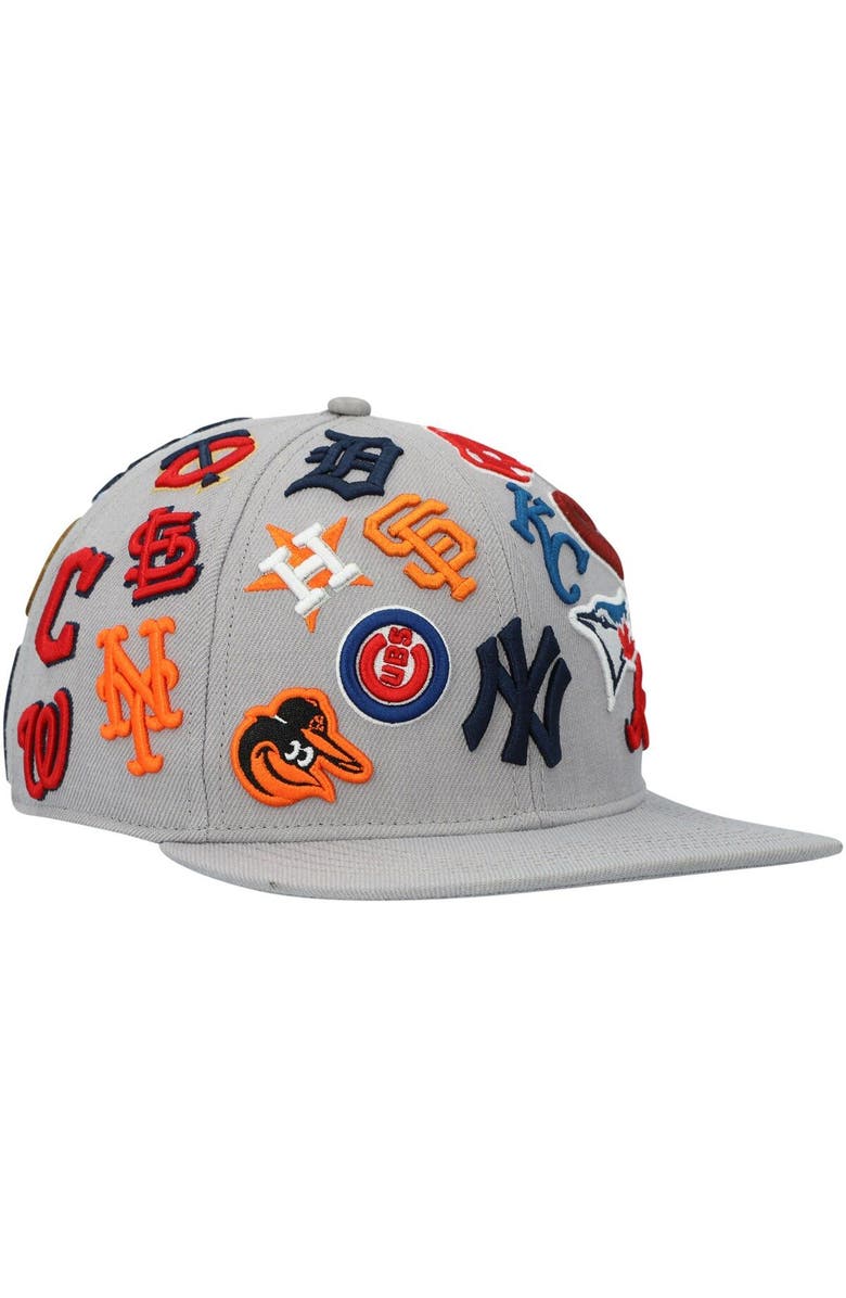 PRO STANDARD Men's Pro Standard Gray MLB Pro League Wool Snapback Hat, Alternate, color, 