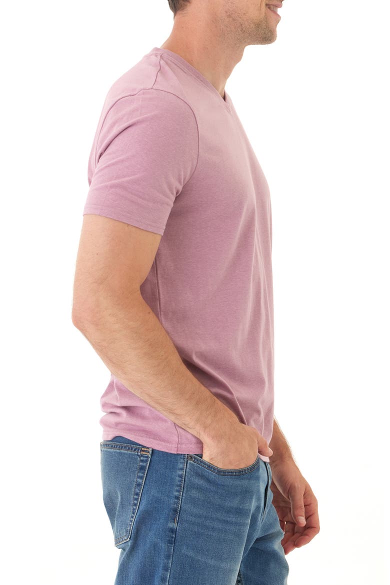 V-Neck Slub T-Shirt, Alternate, color, CHERRY BLOSSOM