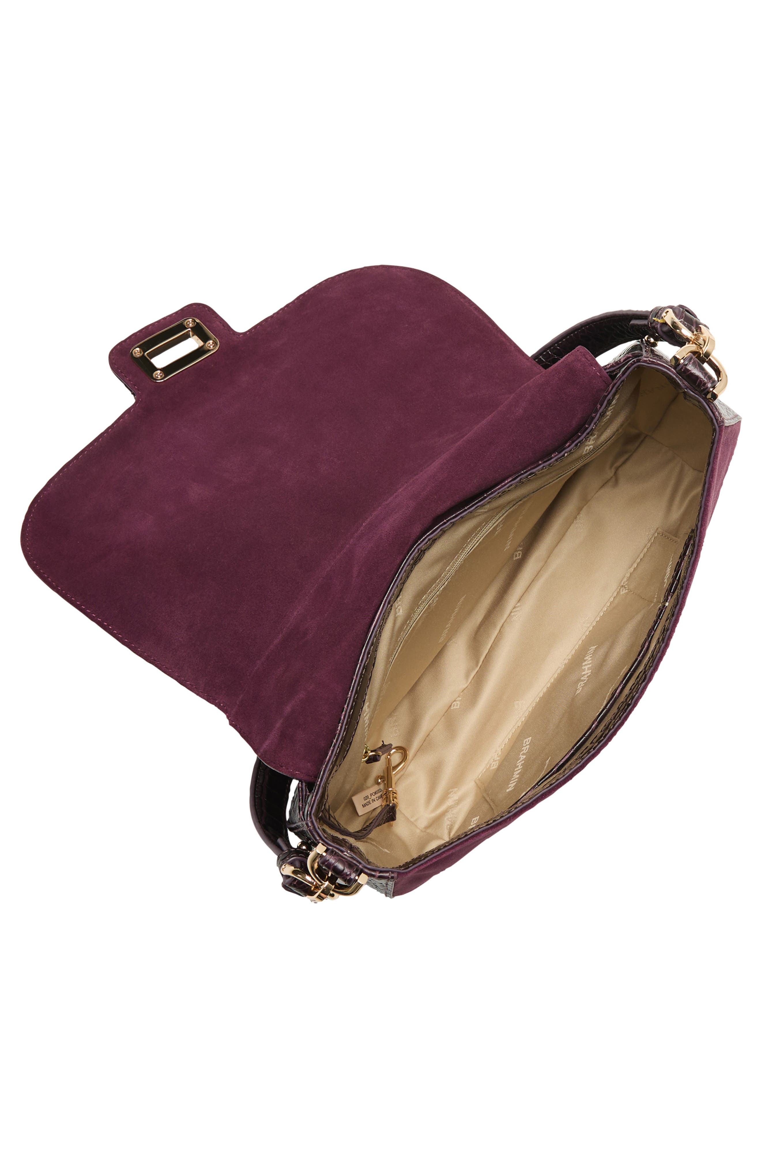 Brahmin Kristin Shoulder Bag, Alternate, color, Heroic Purple Glasgow
