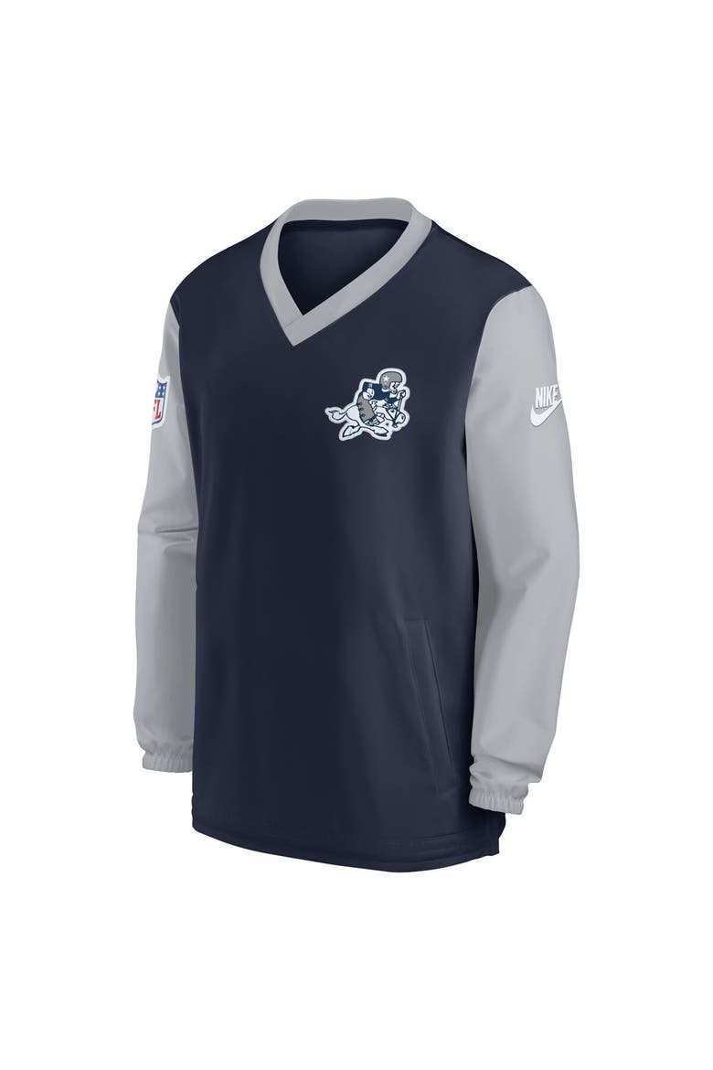 Men's Nike  Navy Dallas Cowboys 2023 Sideline V-Neck Pullover Windshirt, Alternate, color, Navy