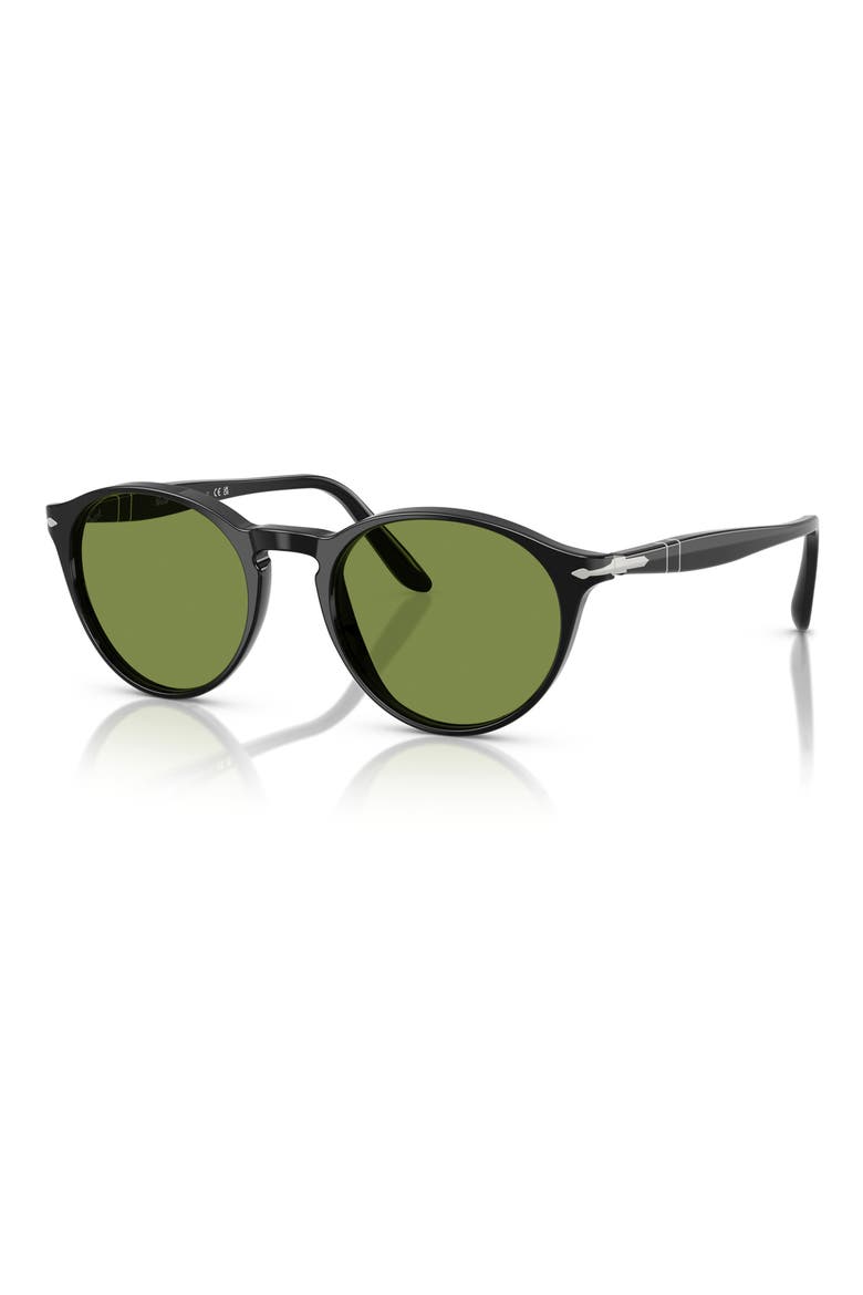 50mm Phantos Sunglasses, Alternate, color, BLACK / GREEN