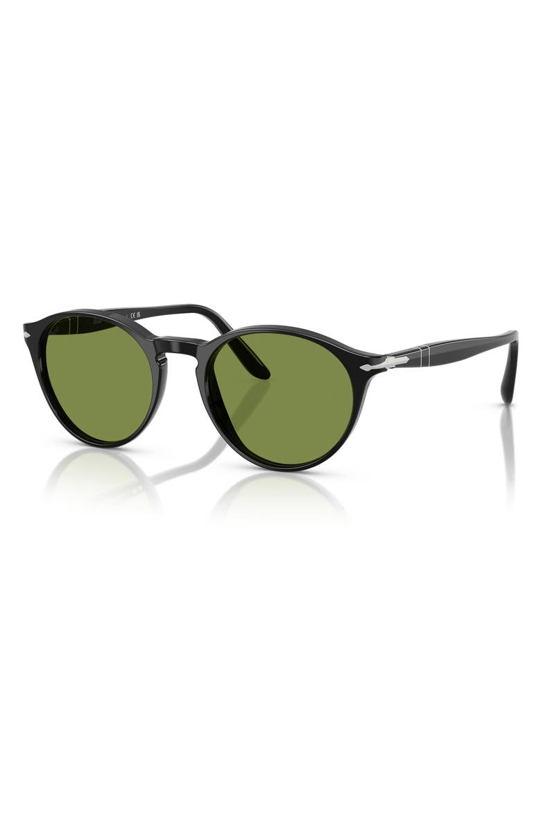 Persol 50mm Phantos Sunglasses, Alternate, color, Black / Green