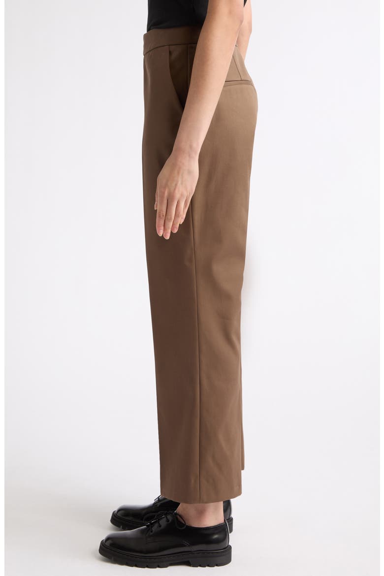 Sullivan Creased Flared Cotton Twill Pants, Alternate, color, MOCHA