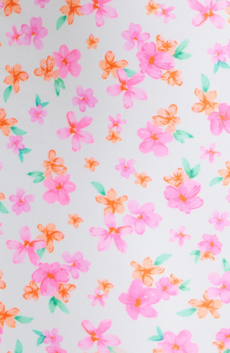 Kulani Kinis Double Ruffle Underwire One-Piece Swimsuit, Alternate, color, Flamingo Flora