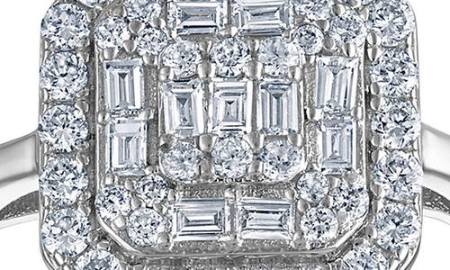 Fzn Sterling Silver Lab Grown Diamond Ring In Silver