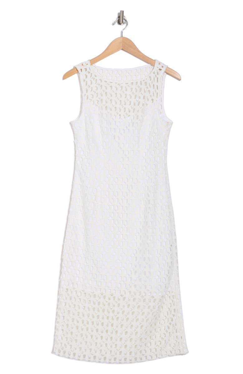 Trina Turk Eleanor Sleeveless Cutout Shift Dress, Alternate, color, White