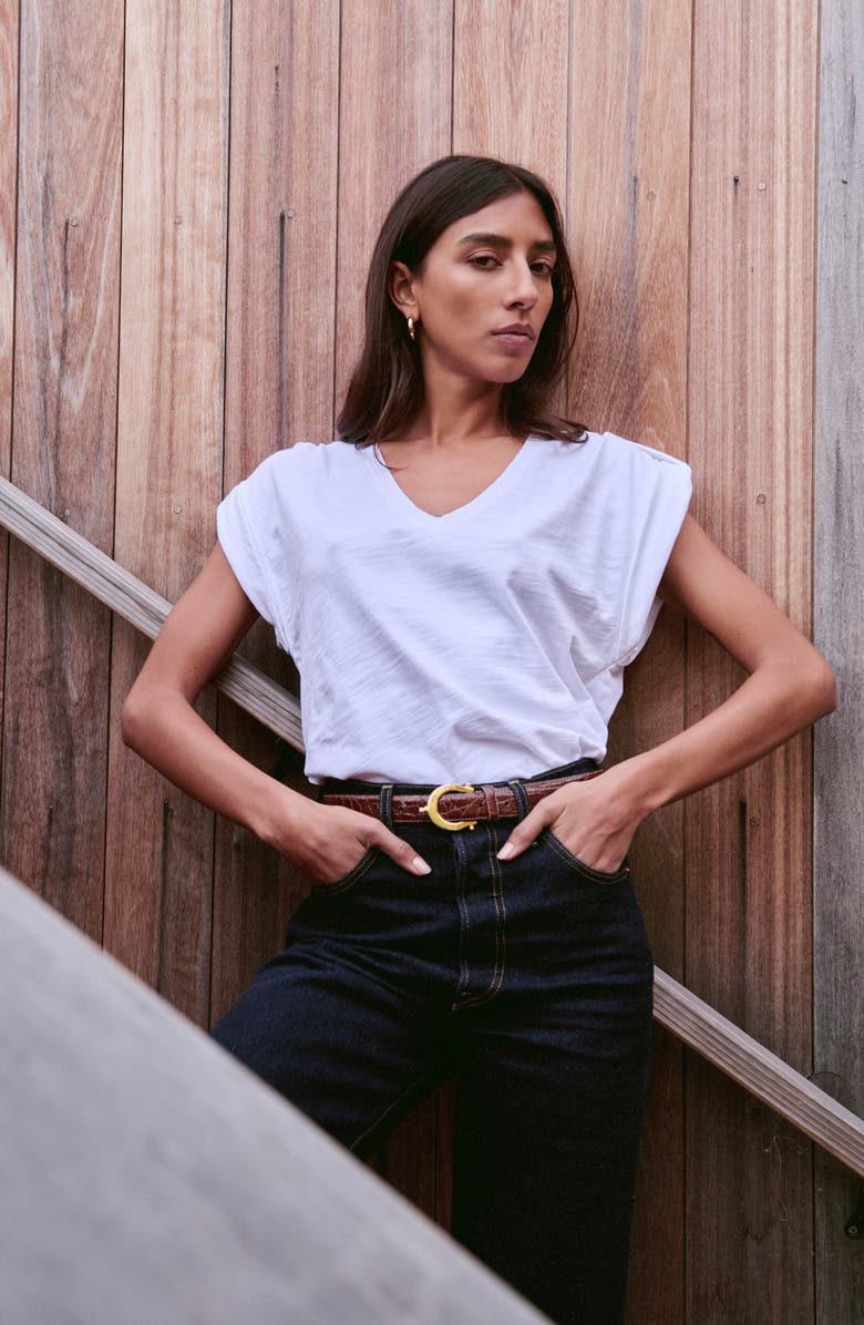 Nation LTD Cooper V-Neck Tank, Alternate, color, Optic White