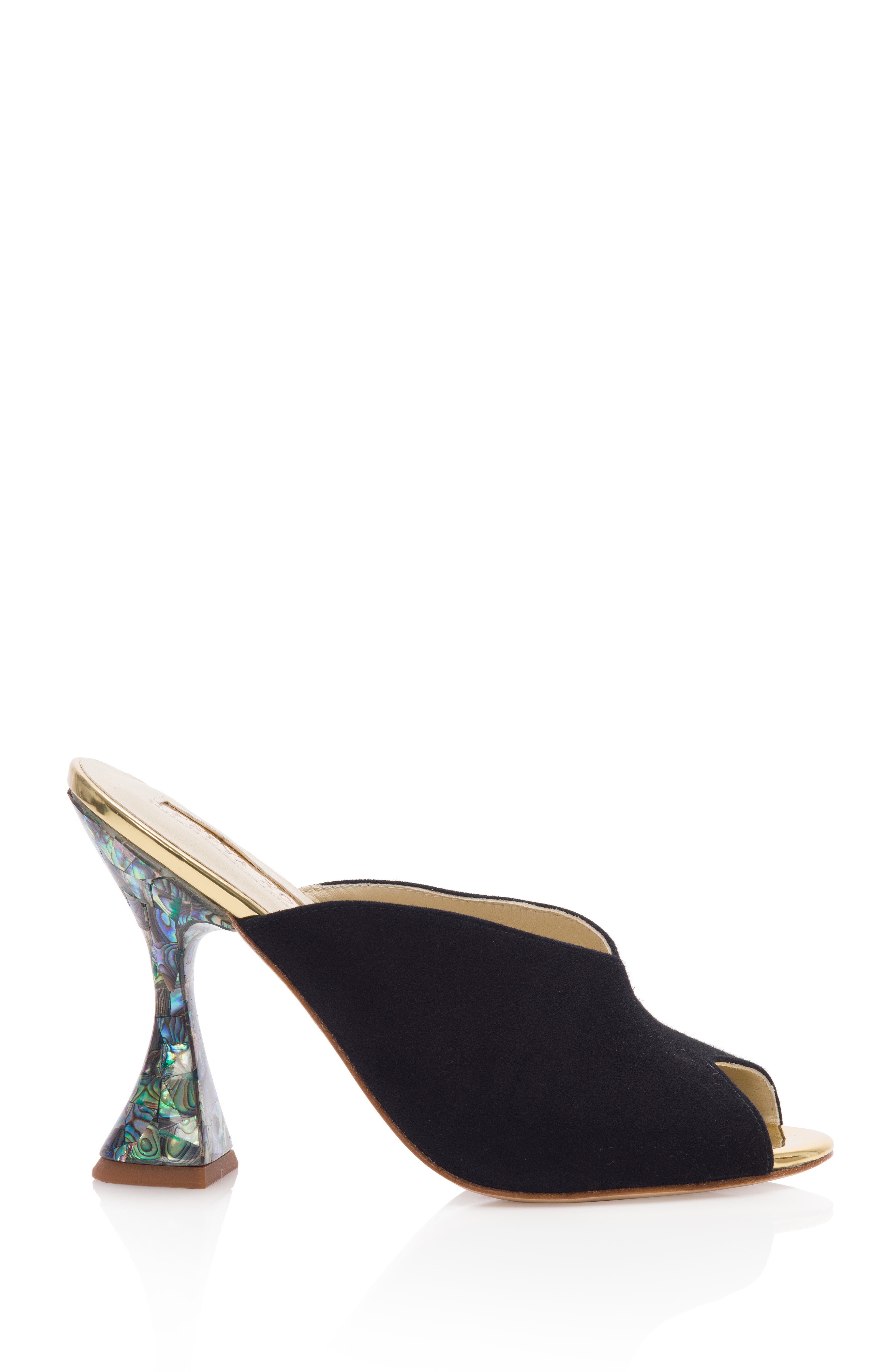 Freya Rose Mimi Noir Pearl Heel Sandal, Main, color, 