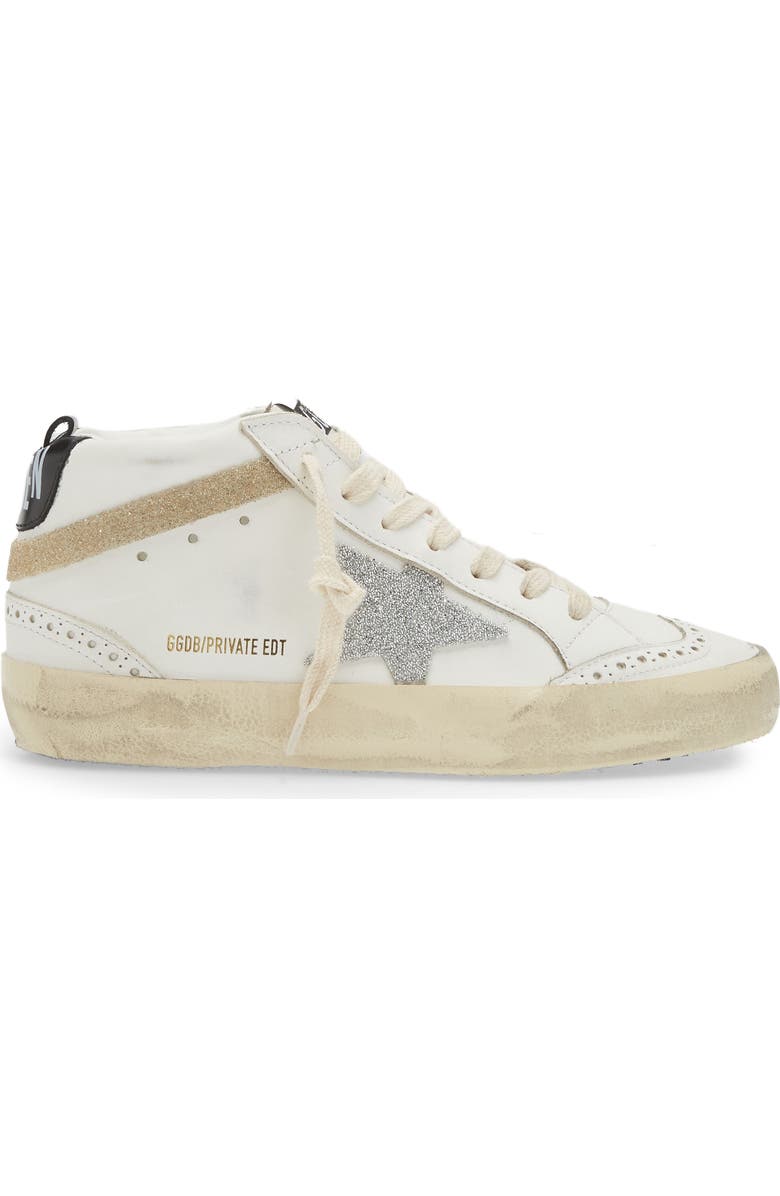 Golden Goose Mid Star Glitter Sneaker, Alternate, color,
