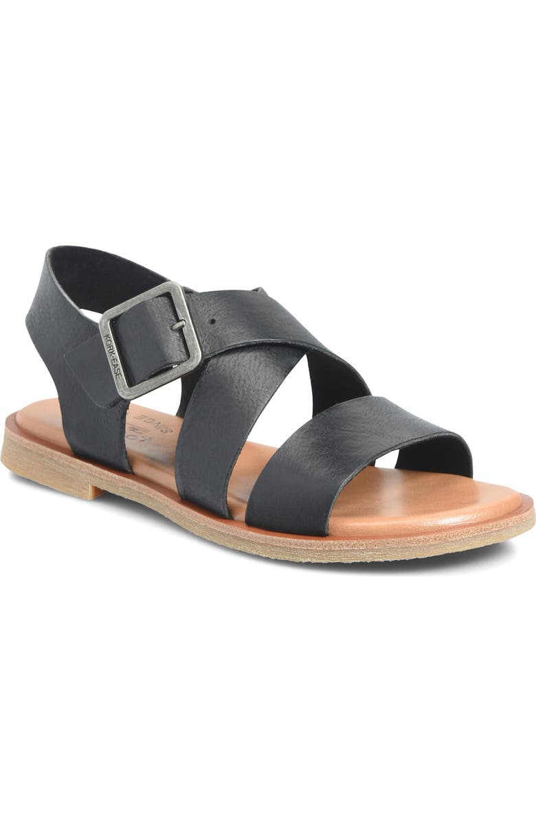 Kork-Ease<sup>®</sup> Dara Ankle Strap Sandal, Main, color, Black F/ G