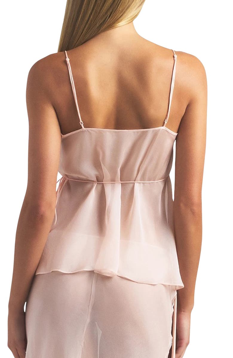 SKIMS Romance Silk Wrap Camisole, Alternate, color, Primrose