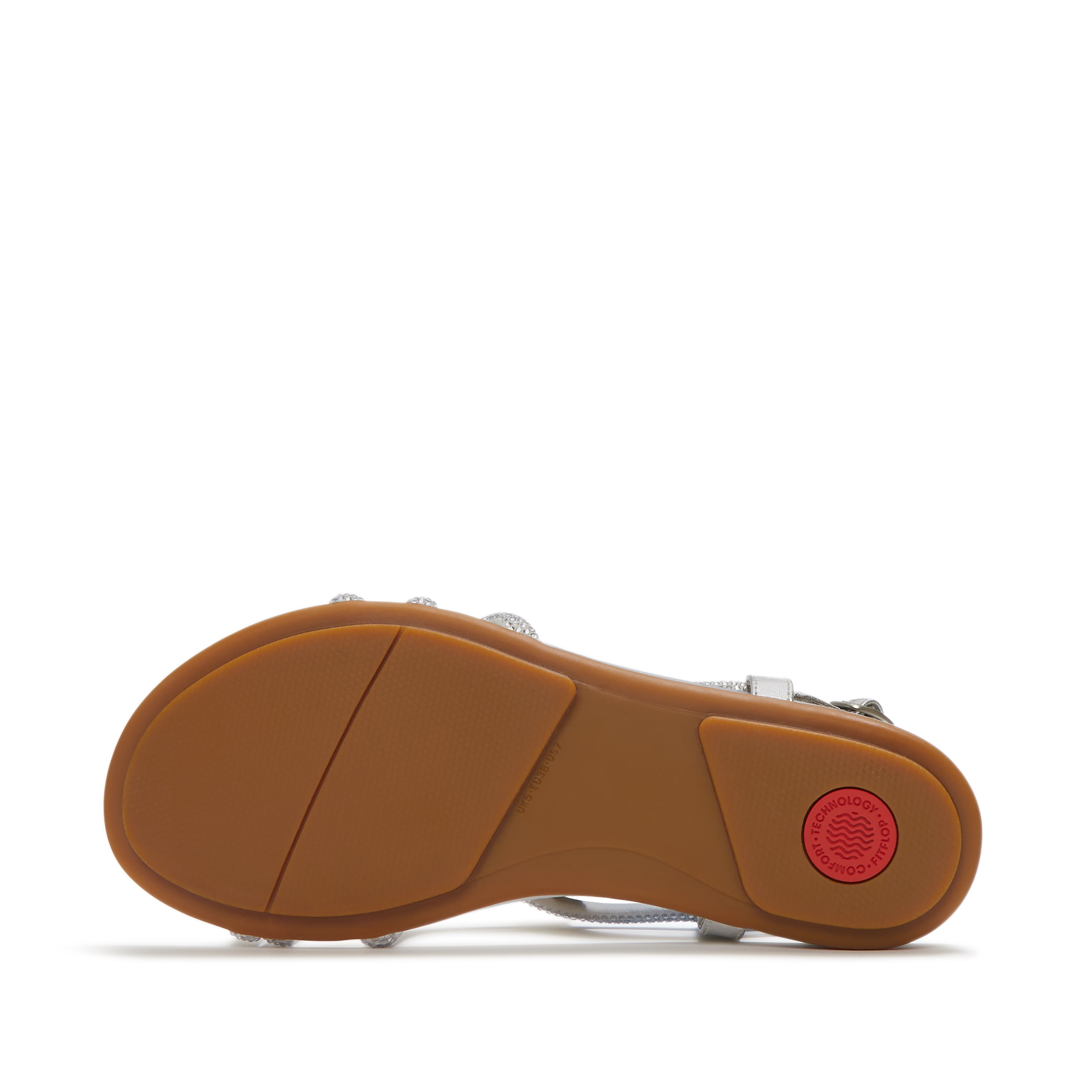 FitFlop Gracie Crystal Strappy Sandal, Alternate, color, Silver