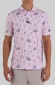 Bad Birdie Golfer Print Performance Golf Polo