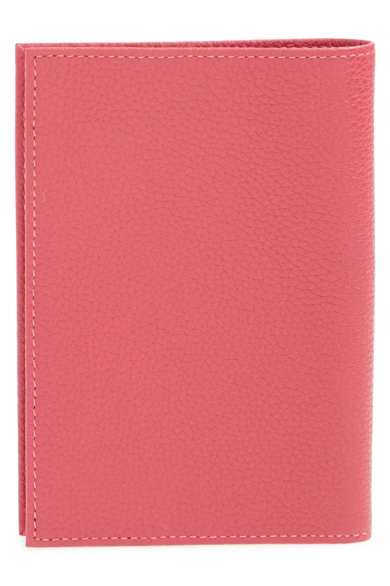Leather Passport Case, Alternate, color, PINK