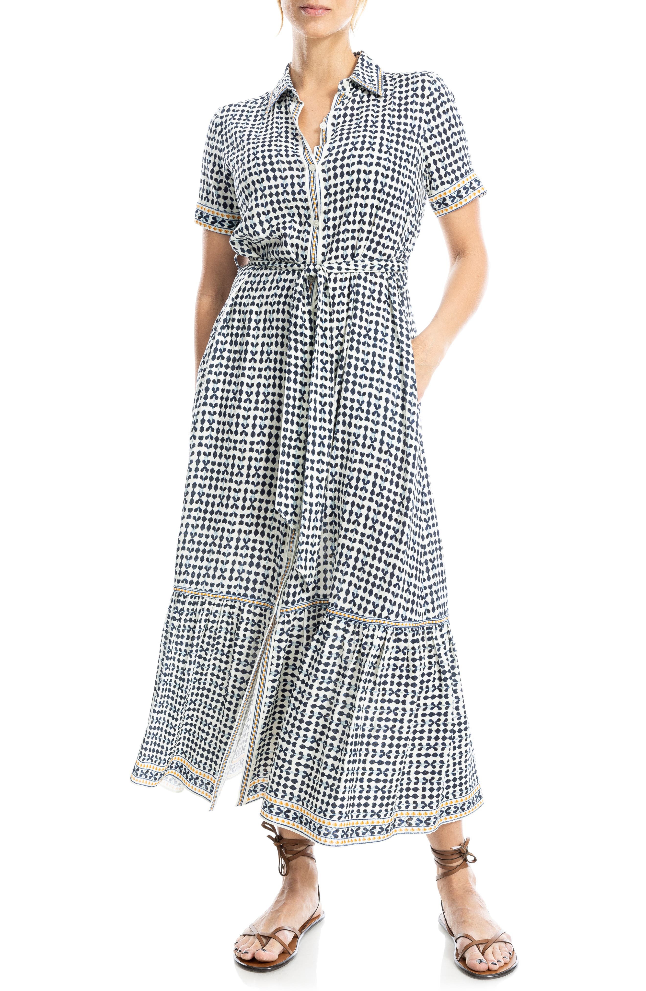 MAX STUDIO Short Sleeve Shirtdress