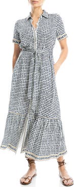 MAX STUDIO Short Sleeve Shirtdress