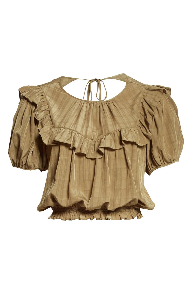Cinq à Sept Randee Ruffle Crop Top, Alternate, color, 