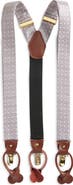 CLIFTON WILSON Grey Polka Dot Silk Suspenders