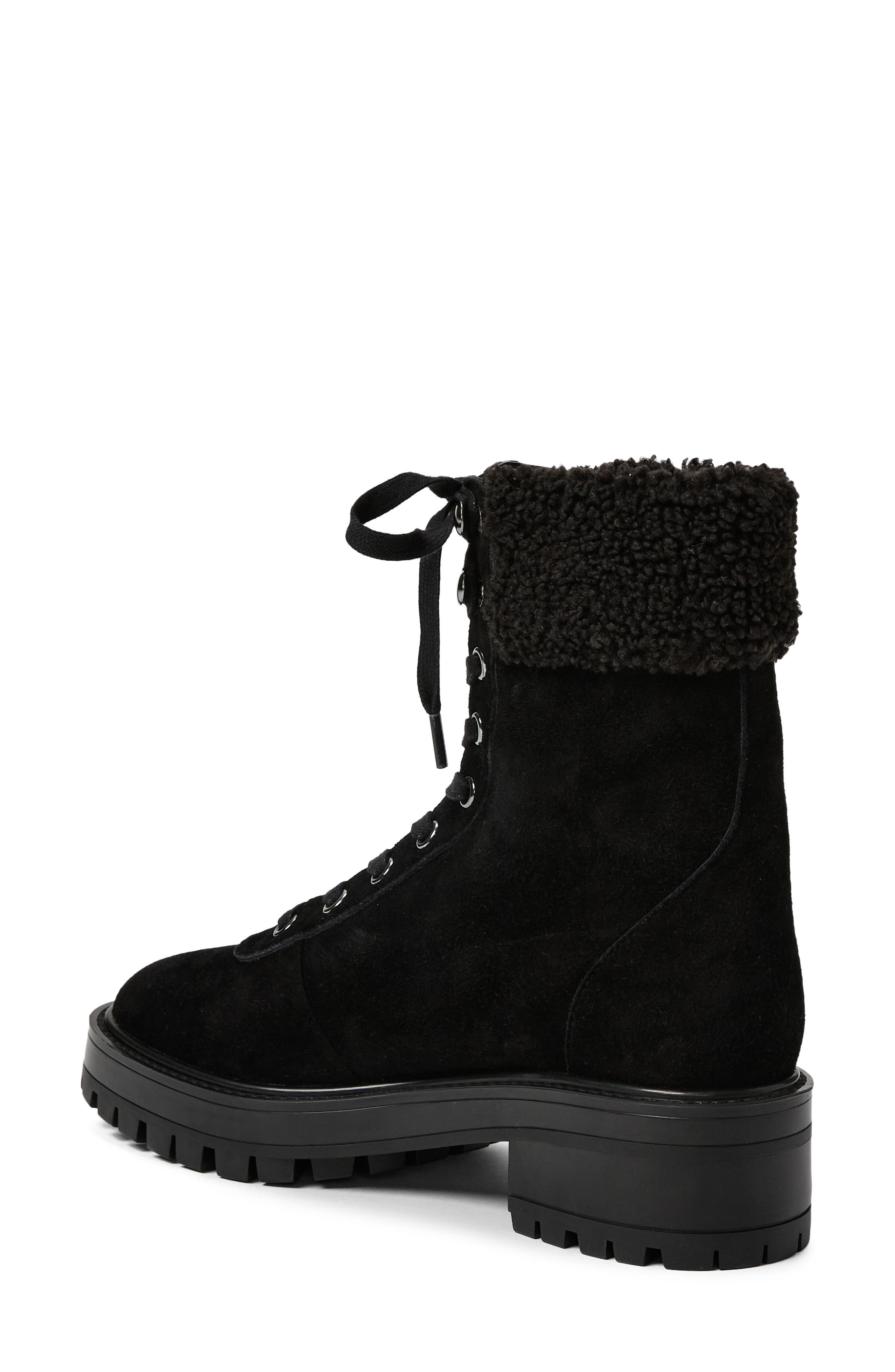 PAIGE Briar Faux Shearling Bootie, Alternate, color, Black