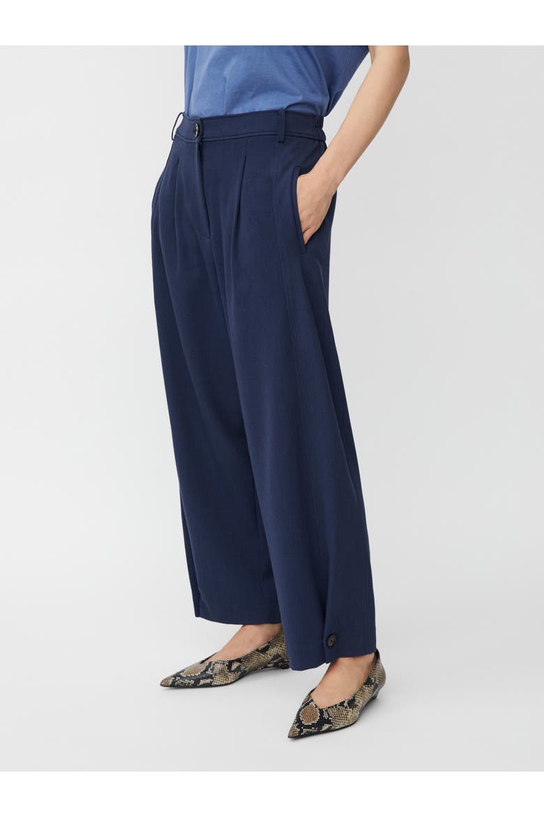 High Waisted Cropped Pants, Main, color, Navy Blazer
