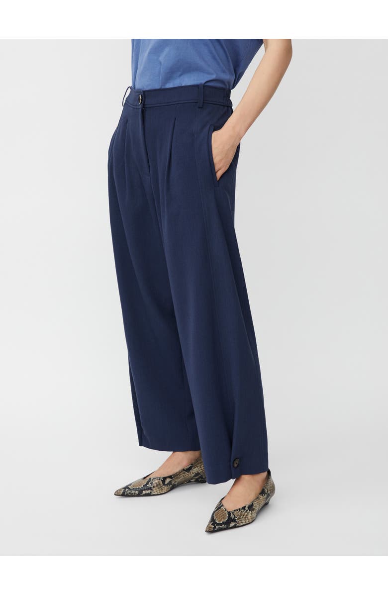 Masai Copenhagen High Waisted Cropped Pants, Main, color, Navy Blazer