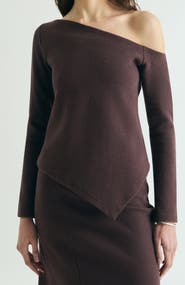 Scalpers Asymmetrical Neckline Top