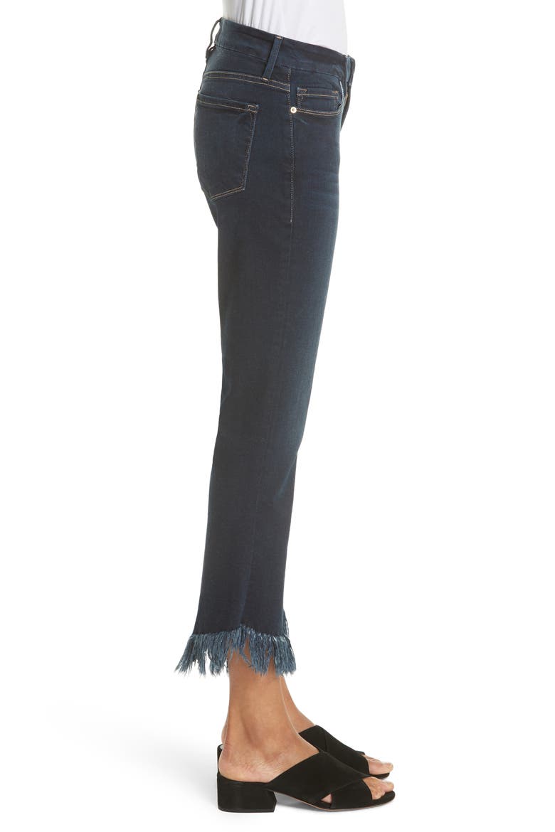 FRAME Le Crop Shredded Hem Mini Boot Jeans, Alternate, color, ANDOVER ROAD