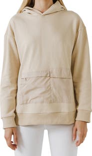 Grey Lab Contrast Pocket Hoodie